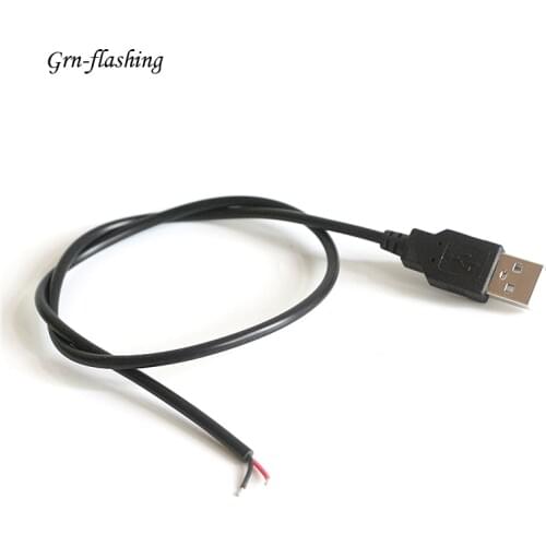 50cm 100cm DC 5V USB Connector power Cable line 2pin USB Socket Power Wire Connector use for 3528 5050 WS2812 LED Strip Lights