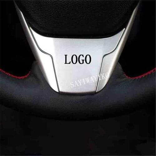 ABS Silver Matte Car Interior Refit Accessories for Honda Civic 10th 2016 2017 2018 Car Steering Wheel Covers Trim Sticker