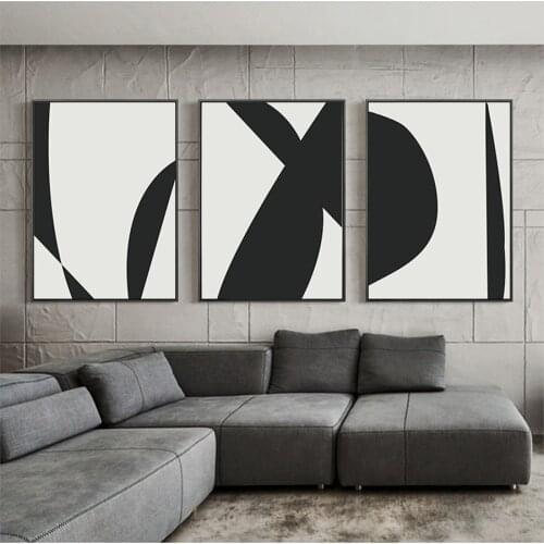 Abstract Vintage Trendy Brush Posters Canvas Paintings Wall Art Print Picture for Bedroom Living Room Interior Home Decoration