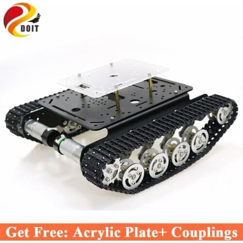 Shock Absorber RC Metal Robot Tank Car Chassis Crawler Caterpillar Tractor Tracked Vehicle Teaching eduational kit for arduino