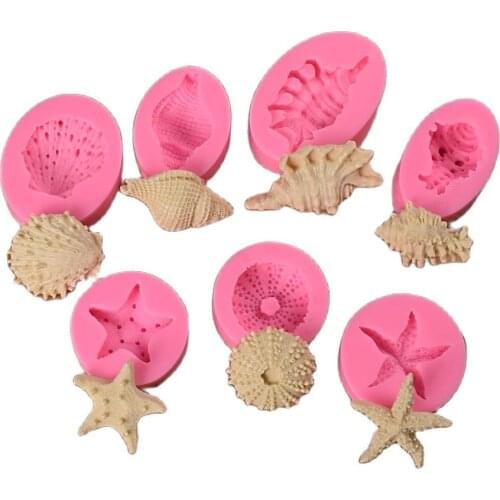 DIY Sea Shell Conch Cake Silicone Molds Fondant Cake Decorating Tools Gumpaste Chocolate Candy Soap Clay Moulds E985