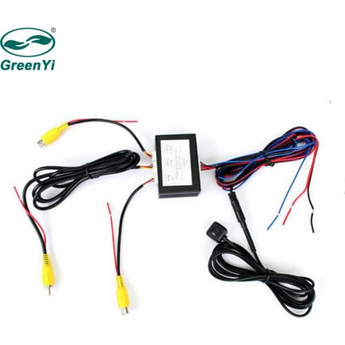GreenYi Two Channel Switch Combiner Video Control Box for Car Camera Automatic Connecting Front Side Rear View Camera