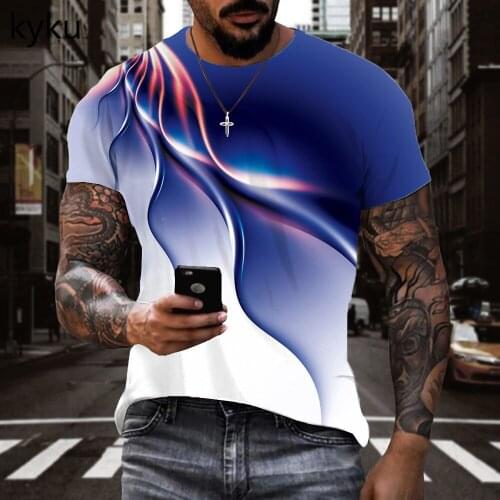 3d Tshirt Lightning T shirt Men Personality Anime Clothes Novel Funny T shirts Blue Shirt Print Mens Clothing summer Casual Tops