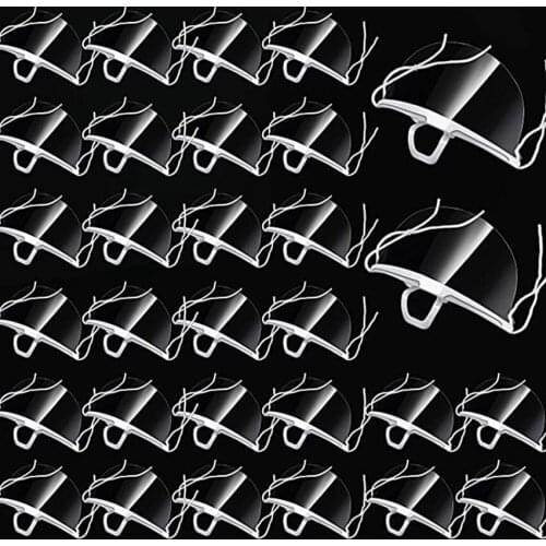 Hygiene Safety Face Shield Plastic Visor Protective Anti-Fog Anti-Splash Transparent Food Face Shield For Mouth Nose