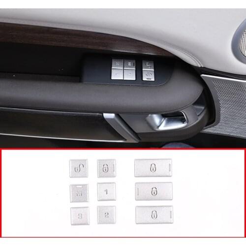 Aluminum Alloy Car Widow Lift Button Trim For Land Rover Discovery 5 LR5 L462 2017 2018 2019 Accessories