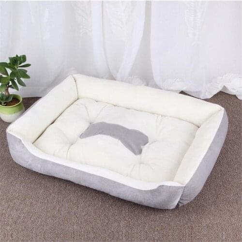 Bed For Dogs Warm Flannel Dog Mat Bone Pattren Mattress House Winter Cat Bed Soft Nest Dogs Baskets Puppy Nest Drop Shipping