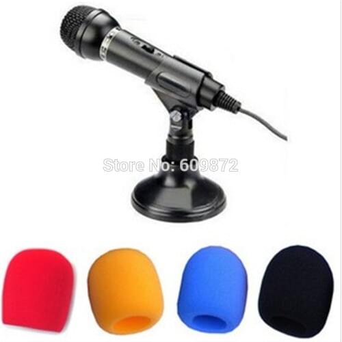 Linhuipad Colorful Handheld Stage Microphone Windshields Foam Mic Cover Sponge Windscreen for Karaoke DJ inner size 35*60mm