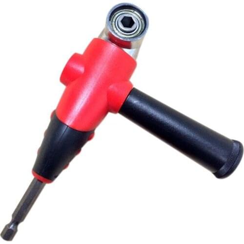 1/4 inch netic Angle Bit Driver Adapter Screwdriver Adjustable Thumb Flange Off-Set Power Head Power Drill + Phillips Bits