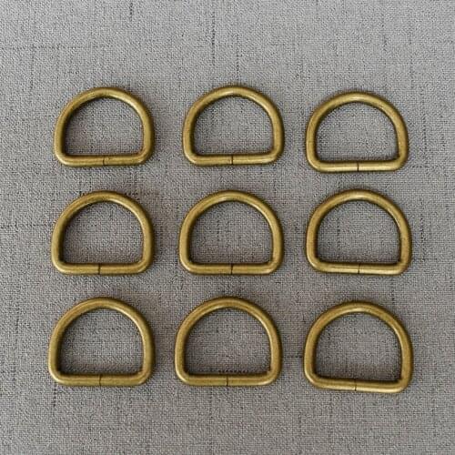 100 Pieces 25mm Bronze Metal Adjustable D Ring Belt Buckle For Backpacks shoes Bag Cat Leash Dog Collar Buckles DIY Accessories