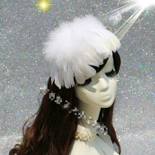 Fashionable New Hair Accessories Super Beauty Headdress Hair Accessories Feather Hair Hoop