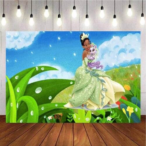 Cartoon Frog Princess Photography Background Backdrop Children Kids Birthday Party Decoration Wallpaper Tapestry Photo Studio