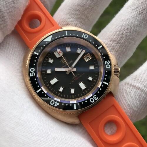 Steeldive 1970S Luxury Watches Top Brand Mens NH35 Automatic Dive Watches Men 200m Bronze Dive Automatic Watch Sapphire Crystal