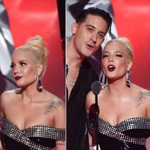 Newest Arrival Fashion Black Off Shoulder Bodycon Badange Dress High Quality Midi Shining Beading Evening Party Dress Wholesale