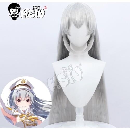 Rui Tendo Cosplay Wig Idoly Pride Trinityaile Cosplay Hsiu Silver Grey Long Hair+free Brand Wig Cap