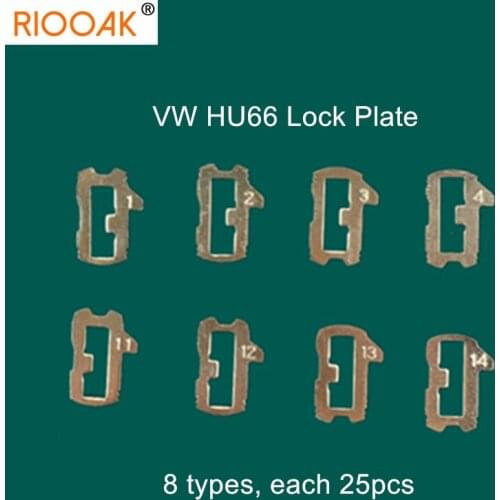200pcs/lot Car Lock Reed HU66 Plate For AUDI VW Volkswagen Plate NO1.2.3.4,11.12.13.14 Each 25pcs For VW Lock Repair Kits