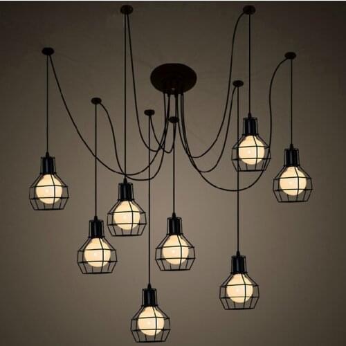 Retro pendant lamp Coffee hall bar Spider Lamps restaurant industry creative personality pendant lights Hotel Decorative light