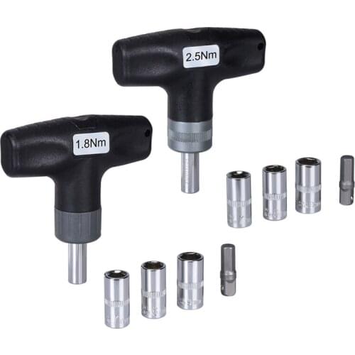 G99B Professional T-Handle Preset Torque Wrench Set 1.8Nm/2.5Nm Compatible with Standard 1/4" Hex Bits, Bits Not Included