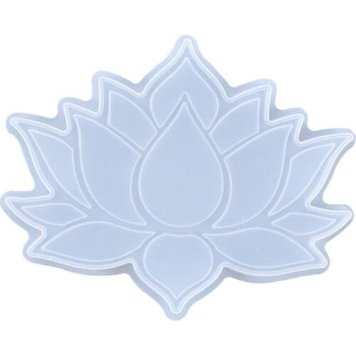 DIY Crystal Epoxy Mold Lotus Storage Table Coaster Multi-Purpose Silicone Mold