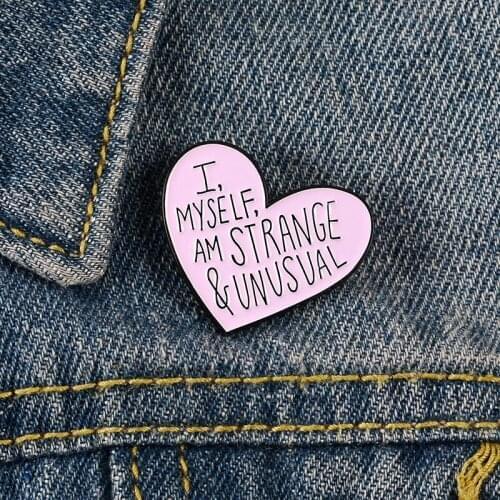 Pink Love Bag Collar clothing Shirt Brooch Enamel Pins Metal Broches for Men Women Badge Pines Metalicos Brosche Accessories