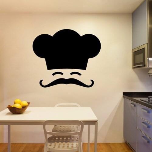 Removable Chef Wall Stickers Diy Wallpaper For Kitchen Room Vinyl Wall Decal Mural Restaurant Wall Sticker