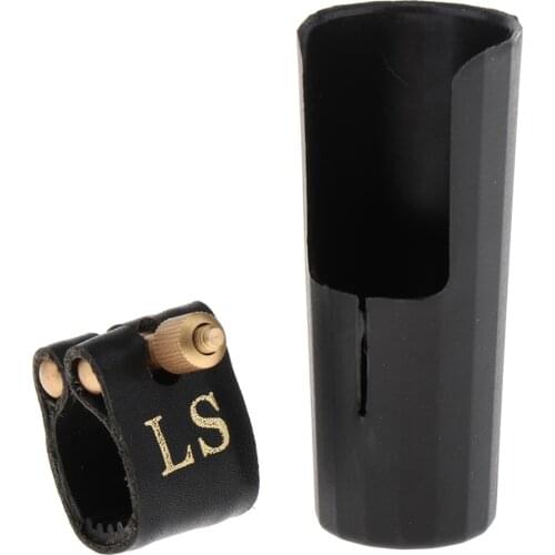 Soprano Saxophone Mouthpiece Gold-plated Ligature & Cap for Sax Parts Accs