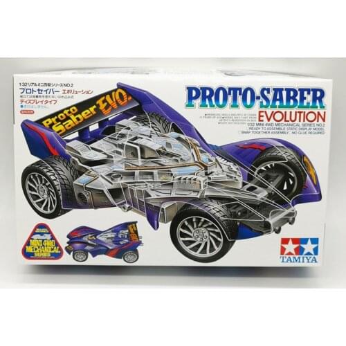 TAMIYA 1/32 Scale Mini 4WD MECHANICAL Series Static Car Model 95568 PROTO-SABER EVOLUTION