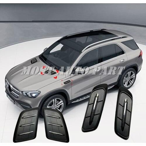 Exterior Front Hood Air Vent Outlet Trim Cover + Front Fender Side Air Vent Outlet Cover Trim For Mercedes Benz GLE W167 2020