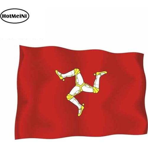 HotMeiNi 13cm x 9.2cm for Isle of Man UK Car Stickers and Decals Waterproof Vinyl Bumper BOX Window Cup Occlusion Scratch
