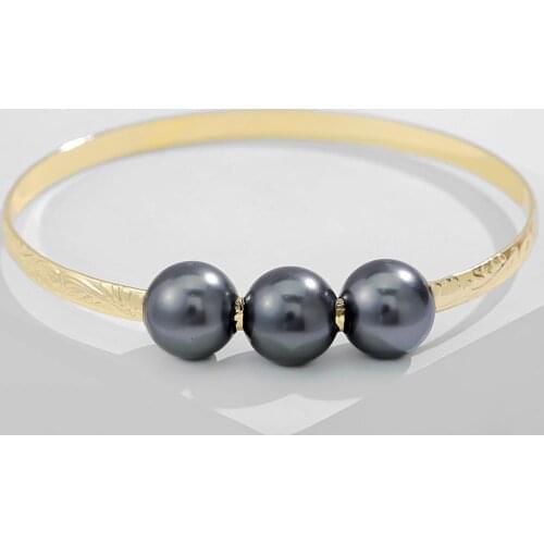 Sophia Black Pearl Gold Bangle Bracelet Fashion Designer Hand Bracelets for Women Accessories 2020 Luxury Trendy Jewelry New