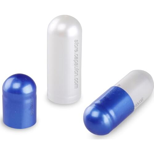 10,000pcs/pack) Size 0 Pearl Blue&White Empty Gelatin Capsules, Medicine Capsule,Separated or Joined capsule