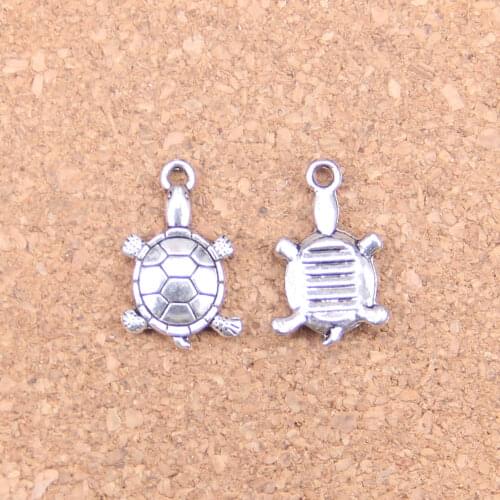 106pcs Charms tortoise turtle sea 18x11mm Antique Pendants,Vintage Tibetan Silver Jewelry,DIY for bracelet necklace