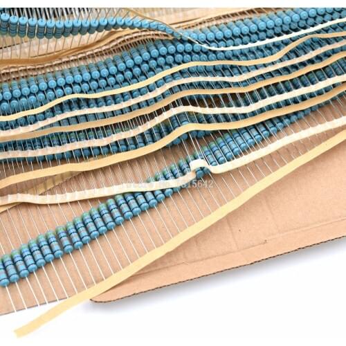 20PCS 2W Metal Film Resistor 1% error 2w 2.2KR 2K2 ohm 2.2K ohm DIP Color Ring Resistance