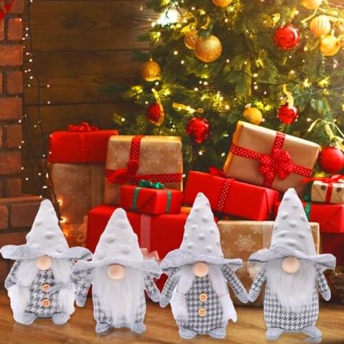 2020 Christmas Santa Gnome Plush Doll Handmade Scandinavian Tomte Nordic Swedish Christmas Elf Dwarf for Party Props Home Decor