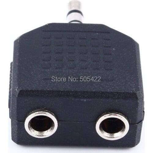 3.5mm 1 to 2 Double Earphone Headphone Y Splitter Cable Cord Jack Adapter Plug for Earphone Headset MP3