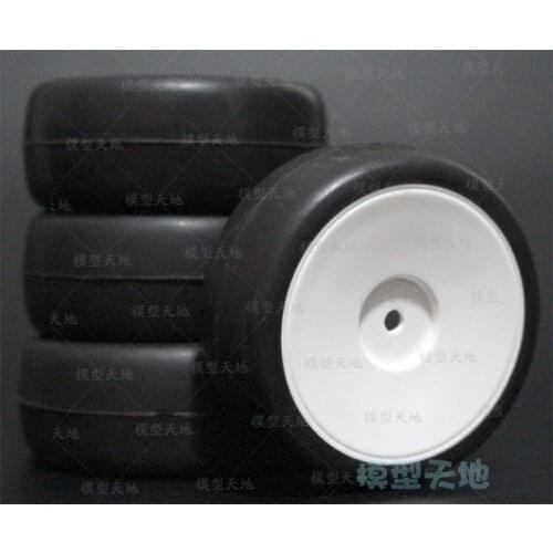 4pcs 1/10 On-Road Car Tires 26*64MM Plastic Wheel Rim Rubber Tyre for HSP Tamiya HPI Kyosho Sakura 94122 94123 D4 CS tt02 901W