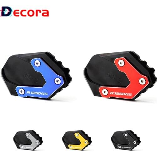 Motorcycle CNC Side Stand Enlarger Pad For BMW ADV R1250GS R1250GSA R 1250GS Adventure HP Kickstand Enlarger Low Suspension