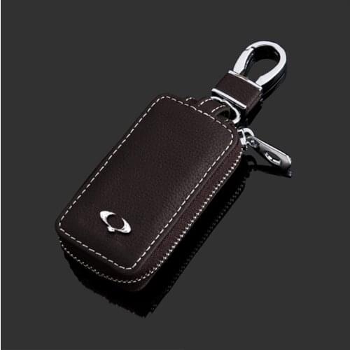 For SsangYong Daihatsu Tesla Alfa Romeo Lada Opel Kia Geely Haval Toyota Changan Car Key Case With Logo Square Zipper Key Cover