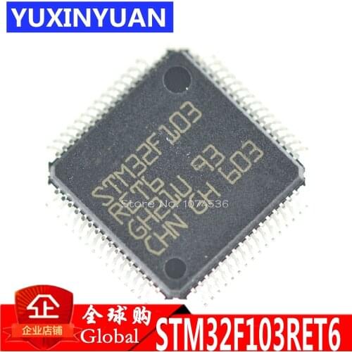 STM32F103RET6 STM32F103 chip 32-bit microcontrollers CORTEXM3 512 k flash LQFP64 5PCS/LOT