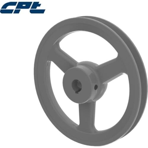CPT AK61V Belt pulley, 1 Groove, 1/2", 5/8", 3/4", 7/8", 15/16", 1", 1-1/8",1 3/16 Cast Iron, 5.95" OD for A, 4L, 3L belts