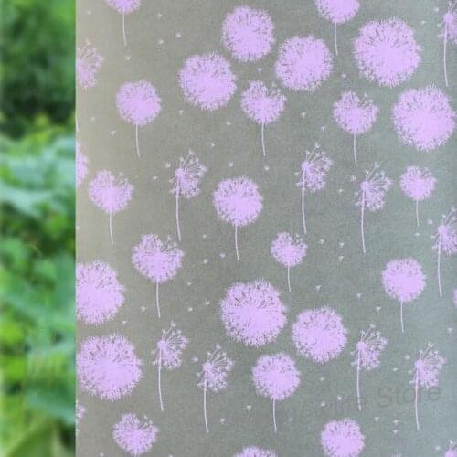 Purple dandel Glass film Sticker Frosted Opaque Bathroom Balcony Sliding Door Privacy Window Sticker home decor 45/60/90*200cm