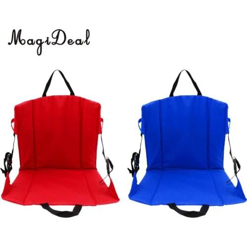 MagiDeal Folding Padded Chair Seat Cushion for Stadium Bleacher Football Sports Red/Blue Picnic Hiking Camping Beach Accessories