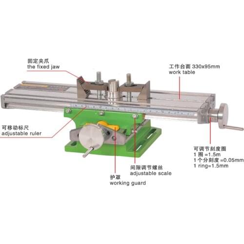 Multifunction mini table bench vise drill milling machine stent BG6330 1pcs