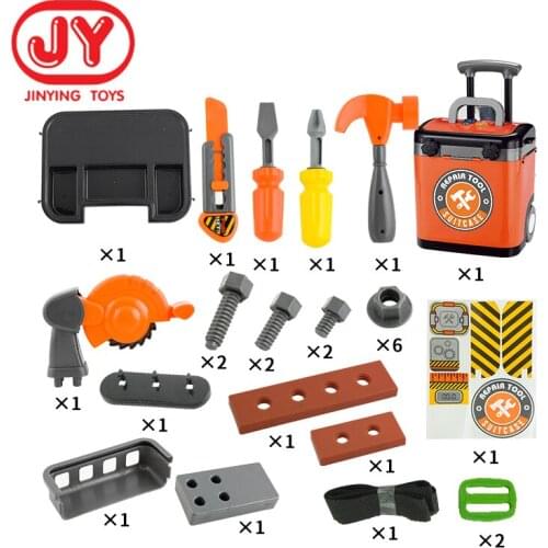 Kids Toolbox Kit Educational Toys Simulation Repair Tools Toys Drill Plastic Game Learning Engineering Puzzle Toys Gifts For Boy