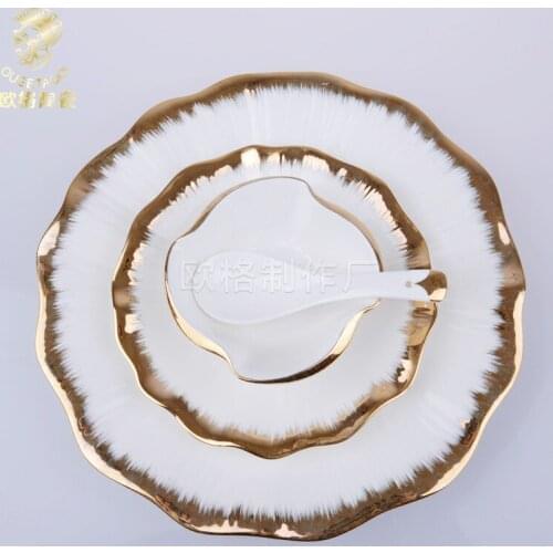 Bone Hotel Western food plate set steak plate tableware model room decoration hotel special price