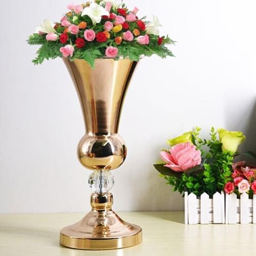 Floor/Tabletop/Flowers Vase Metal Wedding Flower Vase/Stand Table/Wedding Centerpieces Gold Vases For Party/Home Decoration G202