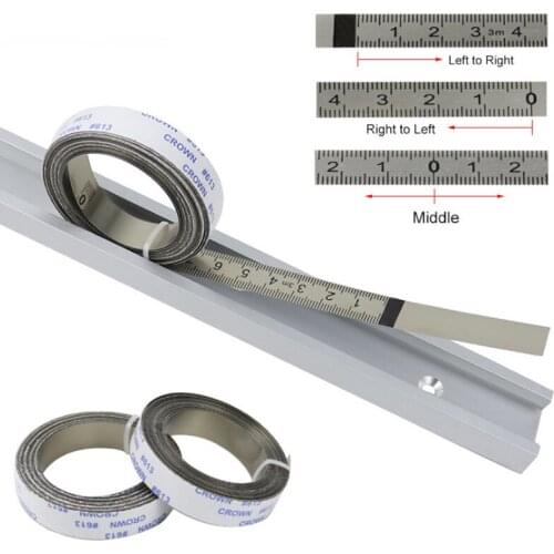 Stainless Steel Miter Track Tape Measure Self Adhesive Metric Scale Ruler RERI889
