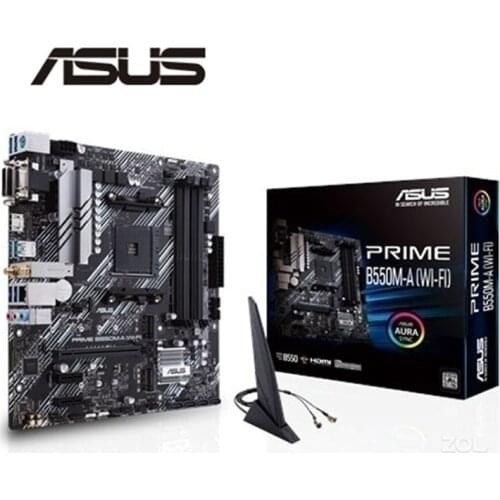 NEW For ASUS PRIME B550M-A (WI-FI) Motherboard Socket AM4 DDR4 M.2 nvme ssd For AMD B550 Original Desktop Mainboard