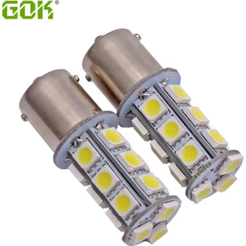 Wholesale 50pcs High Quality 1156 BA15S P21W led 18SMD 5050 LED 1157 1142 Car Brake Tail Turn Signal Light Bulb Lamp light 12V