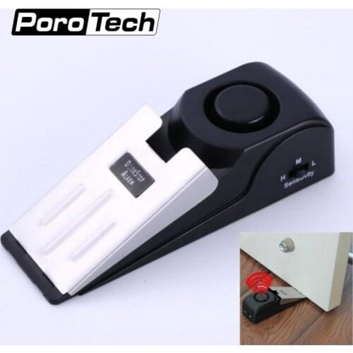 Wholesale 50pcs/lot Door Stopper Alarm/Door Stop Resistance Alarm/Burglar Alarm/Door Stopper Alarm Blocking System