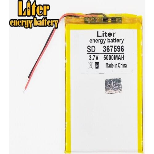 Tablet pc 367596 3.7V 5000mAH Q88 tablet battery Li-ion battery for tablet pc 7 inch 8 inch 9inch
